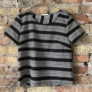 Short Sleeve Striped Blouse LUSH